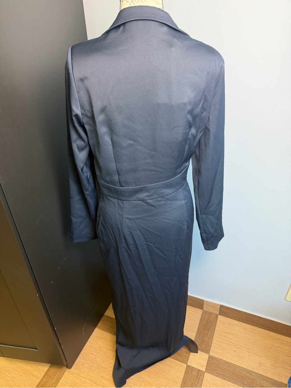 Actualee V-neck long dress in dark blue, size IT 46 = US 10 NWT - Picture 6 of 16